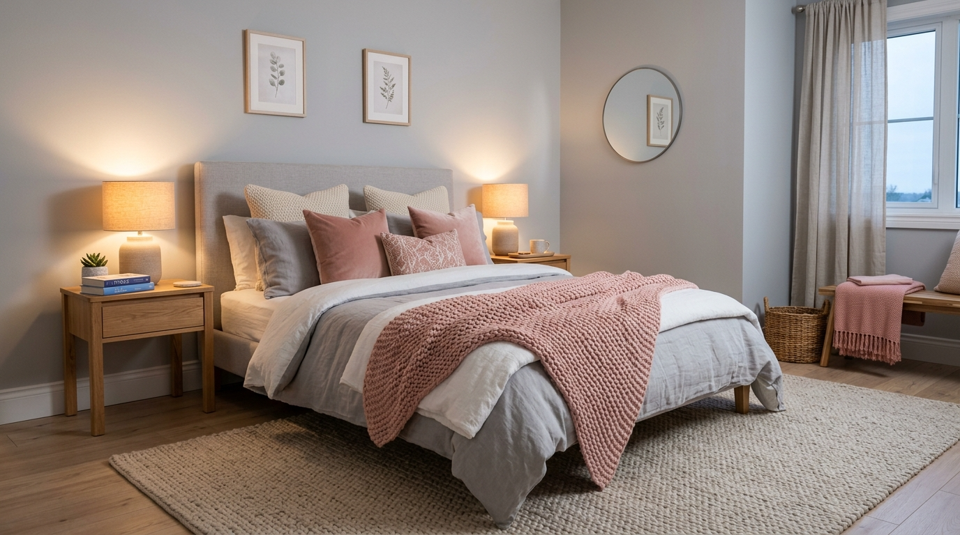 Use artwork to repeat pink subtly